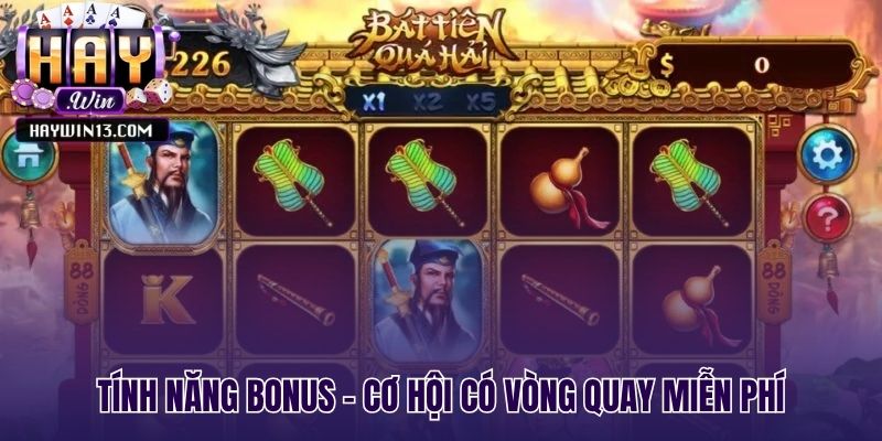 Vòng quay miễn phí kích hoạt từ ký hiệu Scatter quyền lực